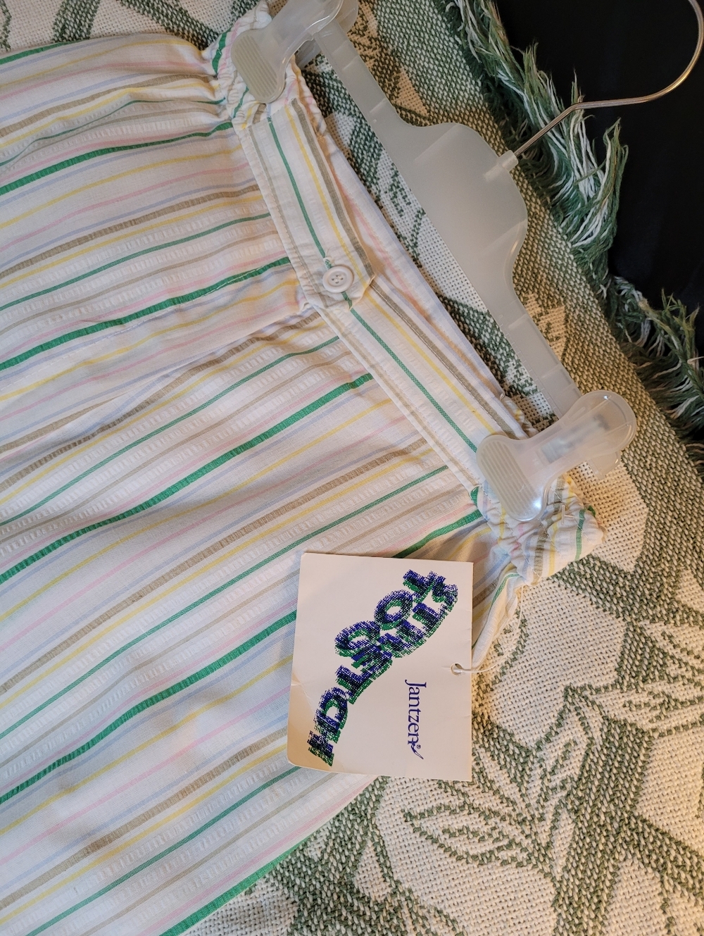 DeadStock Jantzen Striped Wide-Leg Pants in Pastel Multicolor - Picture 4 of 11